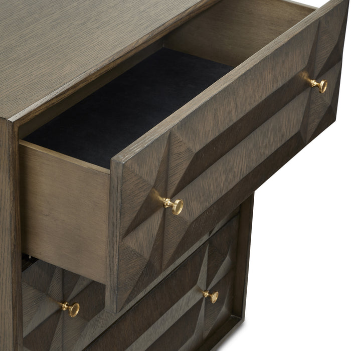 Currey and Company - 3000-0226 - Chest - Dove Gray/Polished Brass