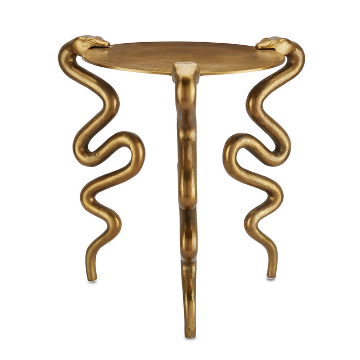 Currey and Company - 4000-0140 - Accent Table - Antique Brass
