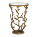 Currey and Company - 4000-0141 - Accent Table - Antique Brass/Clear
