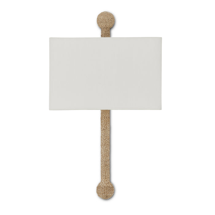 Currey and Company - 5900-0052 - One Light Wall Sconce - Beige/Natural Rope