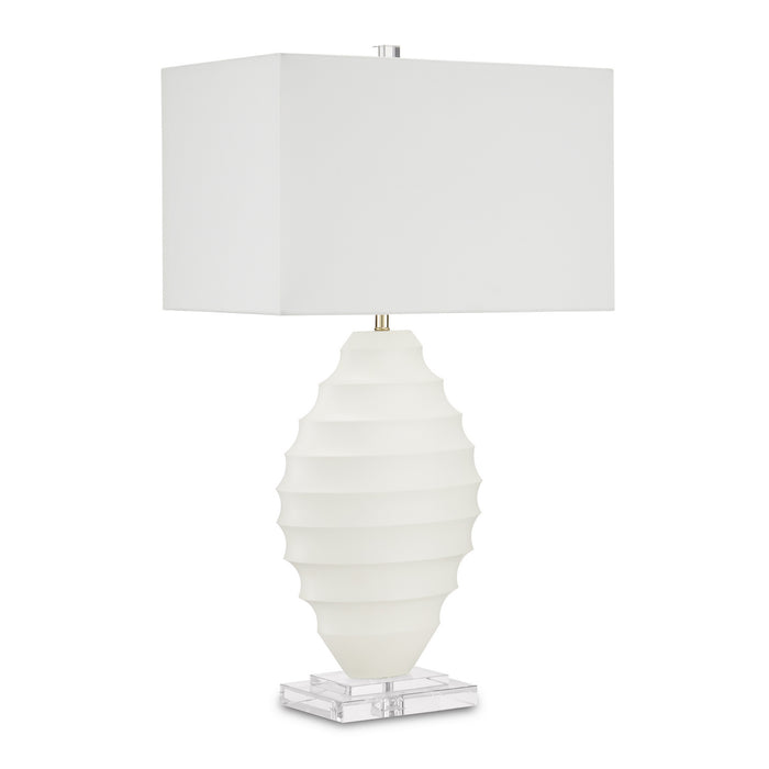 Currey and Company - 6000-0815 - One Light Table Lamp - White/Clear/Polished Brass