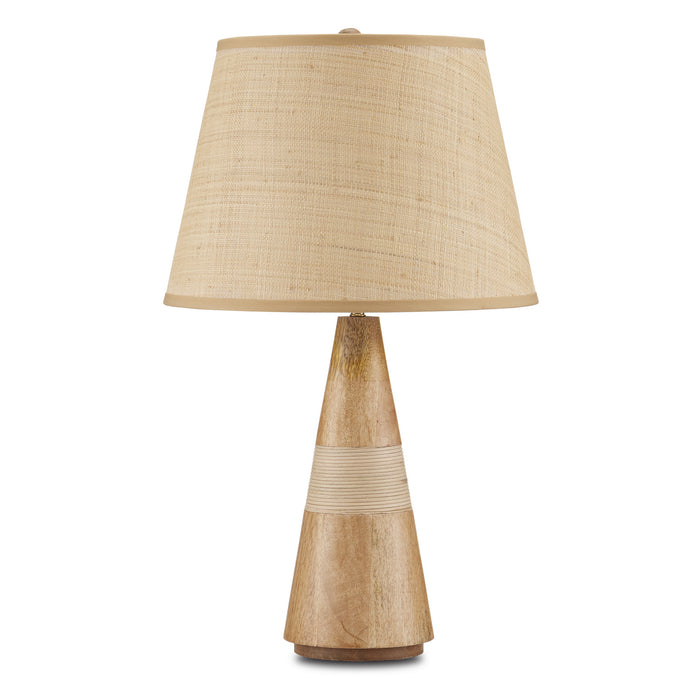 Currey and Company - 6000-0828 - One Light Table Lamp - Natural/Brass