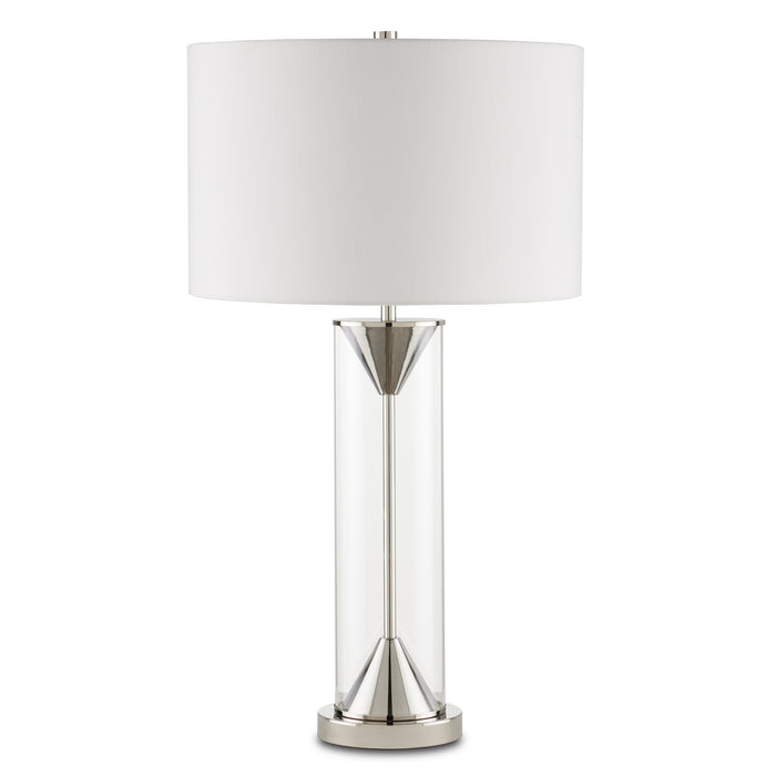 Currey and Company - 6000-0831 - One Light Table Lamp - Polished Nickel/Clear