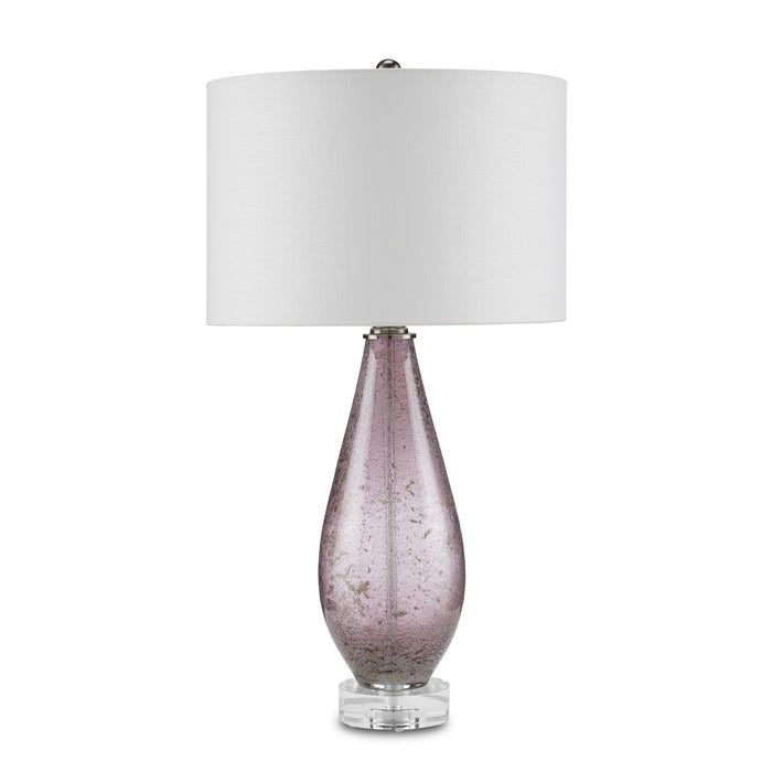 Currey and Company - 6000-0854 - One Light Table Lamp - Purple/Clear/Antique Nickel