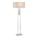 Currey and Company - 8000-0120 - One Light Floor Lamp - Silver Leaf/Clear/Silver/White