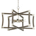 Currey and Company - 9000-0968 - Six Light Lantern - Chateau Gray/Contemporary Silver Leaf