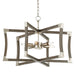 Currey and Company - 9000-0968 - Six Light Lantern - Chateau Gray/Contemporary Silver Leaf