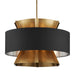 Currey and Company - 9000-0970 - Six Light Chandelier - Brass/Black