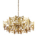 Currey and Company - 9000-0971 - Five Light Chandelier - Contemporary Gold Leaf