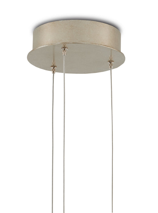 Currey and Company - 9000-1020 - Three Light Pendant - Antique Brass/Silver