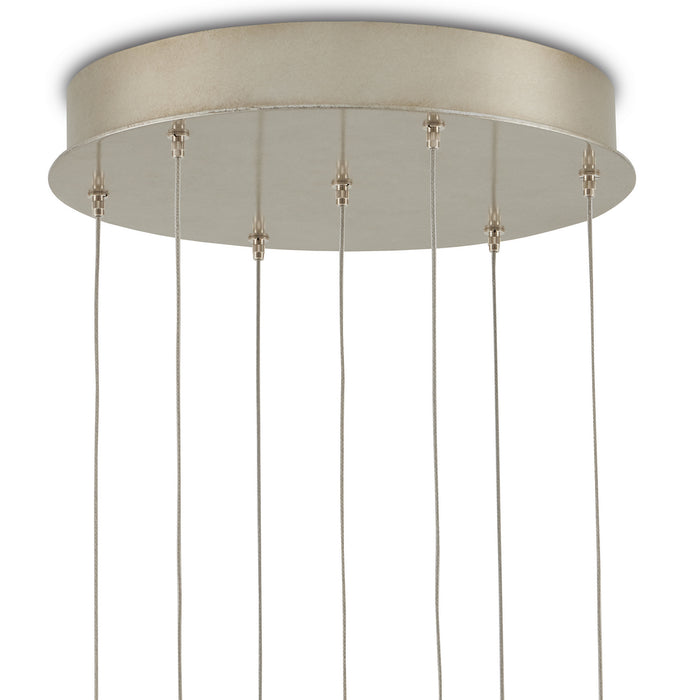 Currey and Company - 9000-1028 - Seven Light Pendant - Nickel/Silver