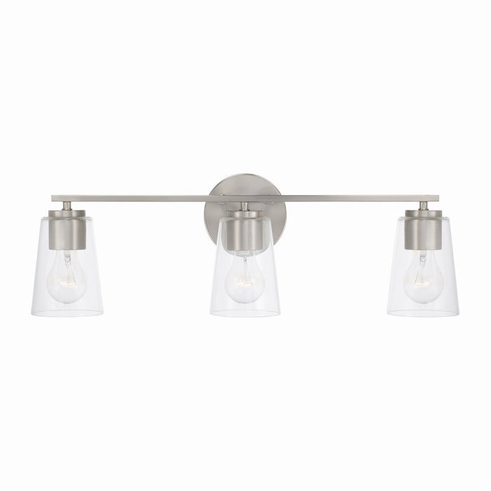 Capital Lighting - 148631BN-537 - Three Light Vanity - Portman - Brushed Nickel