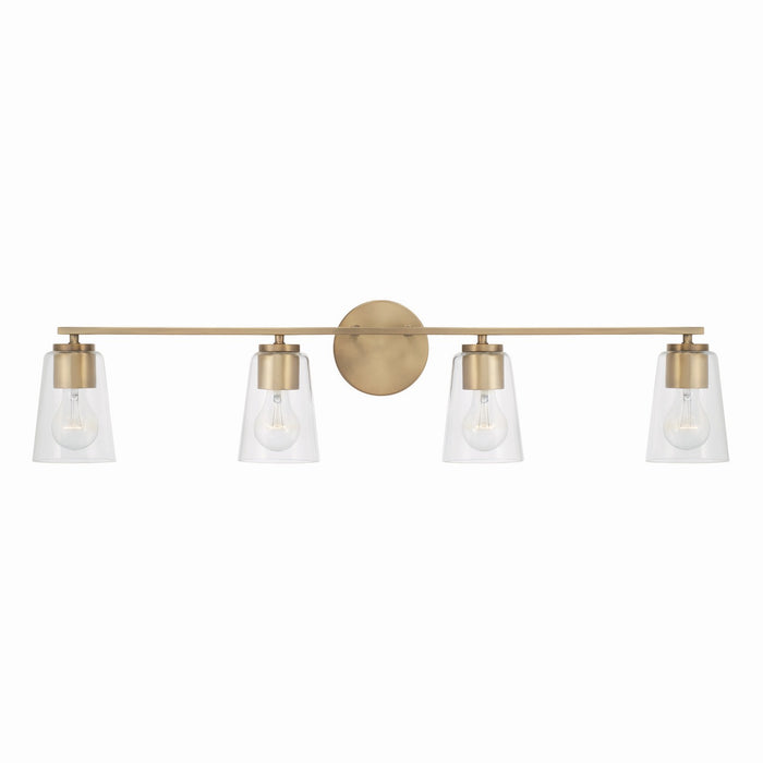 Capital Lighting - 148641AD-537 - Four Light Vanity - Portman - Aged Brass
