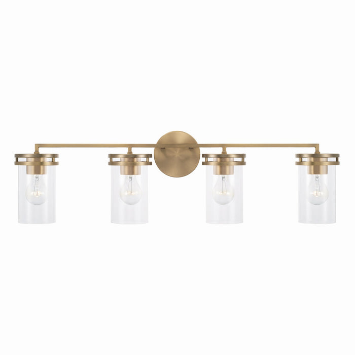 Capital Lighting - 148741AD-539 - Four Light Vanity - Fuller - Aged Brass