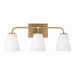 Capital Lighting - 149431AD-543 - Three Light Vanity - Brody - Aged Brass
