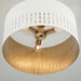Capital Lighting - 250231AW - Three Light Semi-Flush Mount - Dash - Aged Brass and White