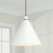 Capital Lighting - 350112AW - One Light Pendant - Bradley - Aged Brass and White