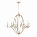 Capital Lighting - 450061BS - Six Light Chandelier - Claire - Brushed Champagne