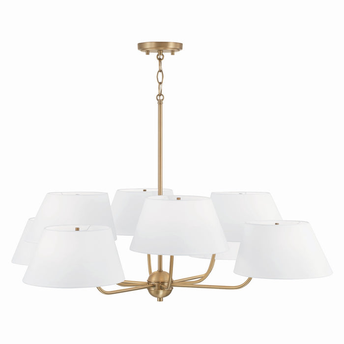 Capital Lighting - 450481AD - Eight Light Chandelier - Welsley - Aged Brass
