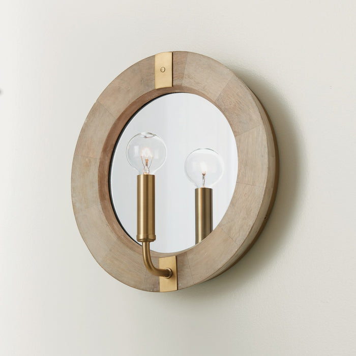 Capital Lighting - 647311WS - One Light Wall Sconce - Finn - White Wash and Matte Brass