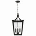 Capital Lighting - 947942BK - Four Light Outdoor Hanging Lantern - Adair - Black