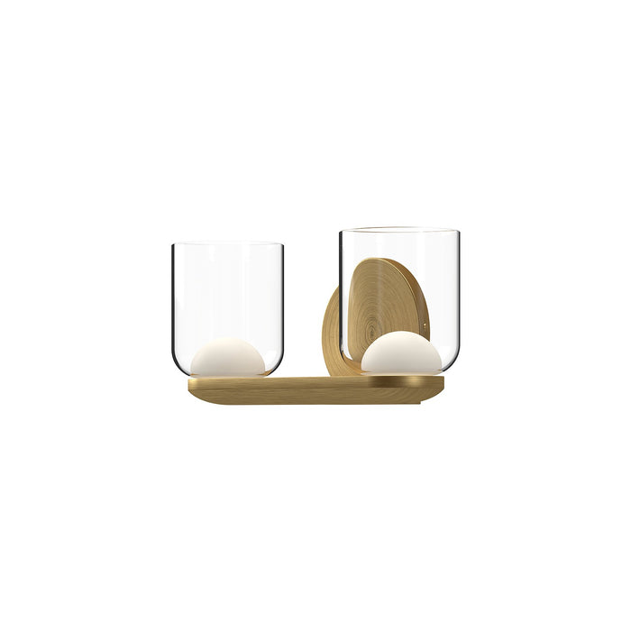 Kuzco Lighting - VL52512-BG/CL - LED Vanity - Cedar - Brushed Gold/Clear Glass