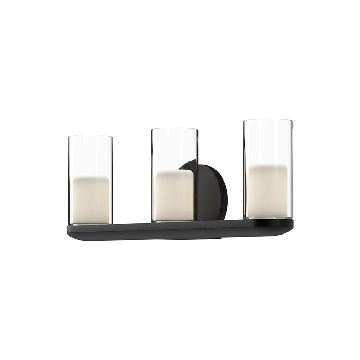 Kuzco Lighting - VL53519-BK/CL - LED Vanity - Birch - Black/Clear Glass