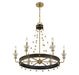 Savoy House - 1-3804-6-143 - Six Light Chandelier - Iris - Matte Black with Warm Brass