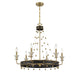 Savoy House - 1-3804-6-143 - Six Light Chandelier - Iris - Matte Black with Warm Brass
