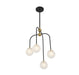 Savoy House - 1-6697-4-143 - Four Light Chandelier - Couplet - Matte Black with Warm Brass