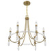 Savoy House - 1-7716-6-195 - Six Light Chandelier - Mayfair - Warm Brass and Chrome