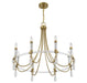 Savoy House - 1-7718-8-195 - Eight Light Chandelier - Mayfair - Warm Brass and Chrome