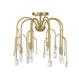 Savoy House - 6-6684-4-127 - Four Light Convertible Semi-Flush or Pendant - Anholt - Noble Brass