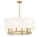 Savoy House - 7-4368-6-322 - Six Light Pendant - Dahlia - Warm Brass