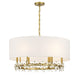 Savoy House - 7-4368-6-322 - Six Light Pendant - Dahlia - Warm Brass