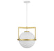 Savoy House - 7-4600-1-142 - One Light Pendant - Carlysle - White with Warm Brass