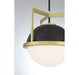 Savoy House - 7-4600-1-143 - One Light Pendant - Carlysle - Matte Black with Warm Brass