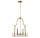 Savoy House - 3-6612-4-322 - Four Light Pendant - Diplomat - Warm Brass