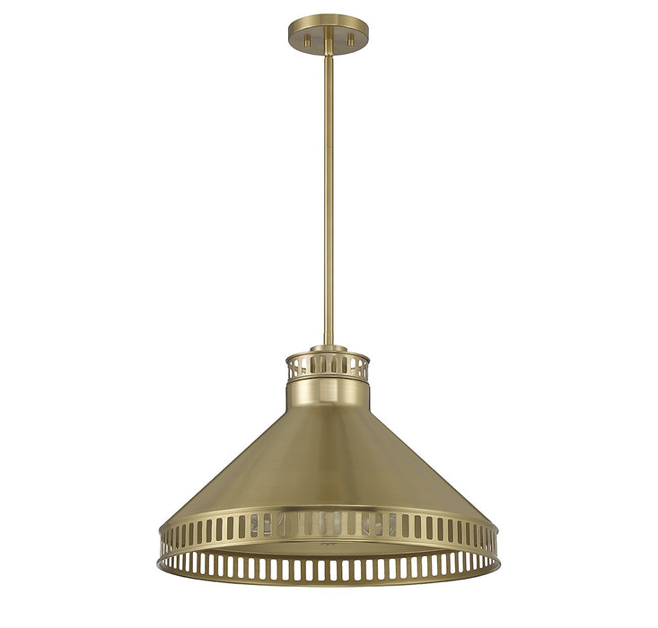 Savoy House - 7-8801-3-322 - Three Light Pendant - Seagram - Warm Brass