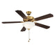 Meridian - M2018NBRV - 52" Ceiling Fan - Natural Brass