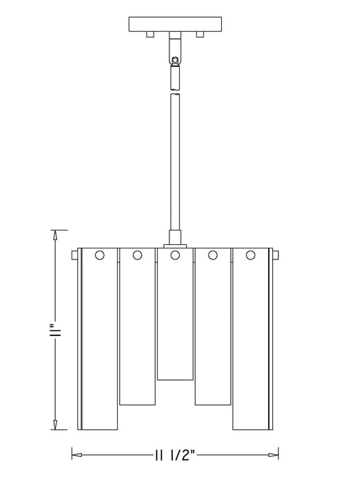Z-Lite - 345P12-RB - One Light Pendant - Viviana - Rubbed Brass