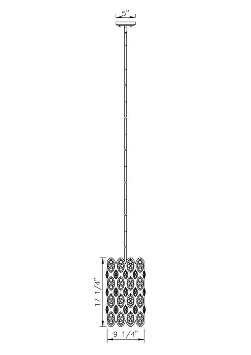 Z-Lite - 822P9-HB - Three Light Pendant - Dealey - Heirloom Brass