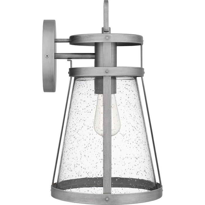 Quoizel - BAB8409ABA - One Light Outdoor Wall Mount - Barber - Antique Brushed Aluminum