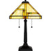Quoizel - TF16136MBK - Two Light Table Lamp - Tiffany - Matte Black