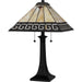 Quoizel - TF16138MBK - Two Light Table Lamp - Tiffany - Matte Black