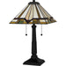 Quoizel - TF16140MBK - Two Light Table Lamp - Tiffany - Matte Black