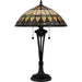 Quoizel - TF16143MBK - Two Light Table Lamp - Tiffany - Matte Black