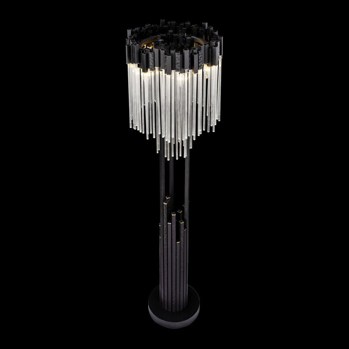 Varaluz - 309L06MBFG - Six Light Floor Lamp - Matrix - Matte Black/French Gold