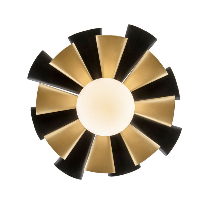 Varaluz - 372P01MMBFG - One Light Pendant - Daphne - Matte Black/French Gold