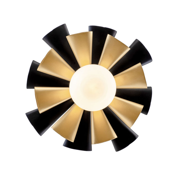 Varaluz - 372P01SMBFG - LED Pendant - Daphne - Matte Black/French Gold